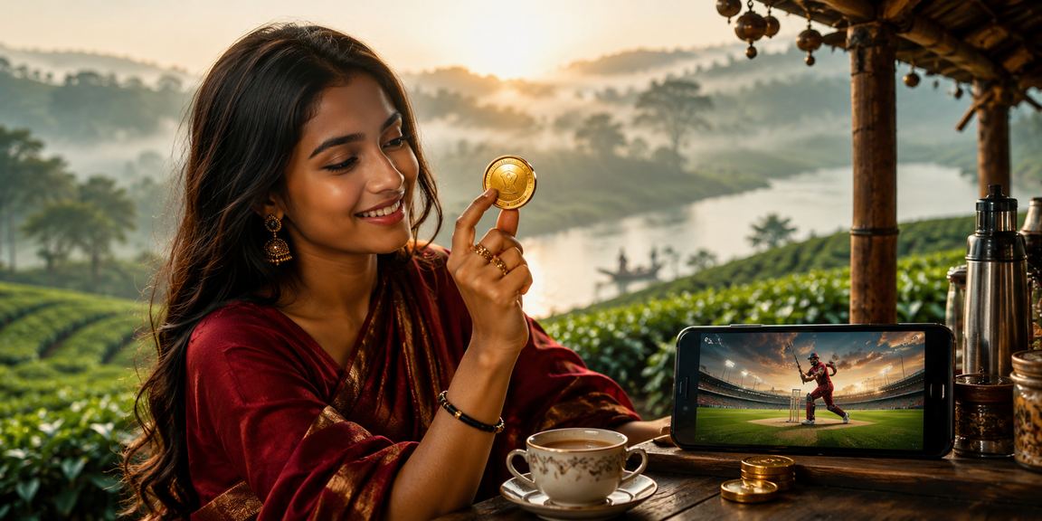 ময়মনসিংহের চা-বাগানে মোবাইলে ক্রিকেট বেটিং করছেন একজন ব্যবহারকারী